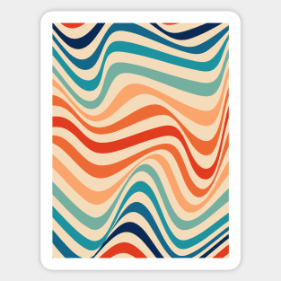 Retro 70s Waves Illusion Sticker